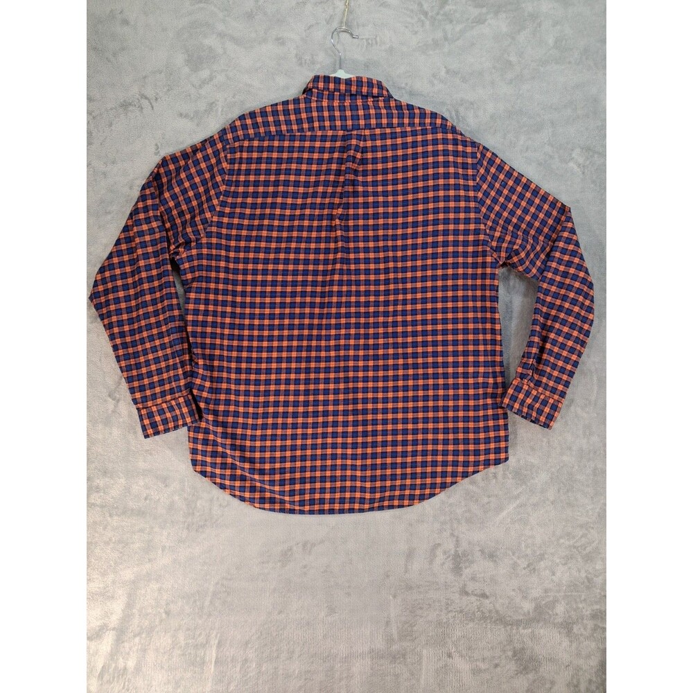 Ralph Laure Polo Men's XXL Button Shirt Plaid Blue and Orange - Picture 5 of 7